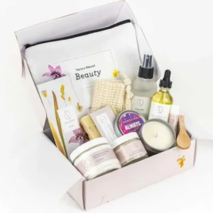 Spa Gift Box, Natural Lavender Bath & Body Relaxing Package for Friend