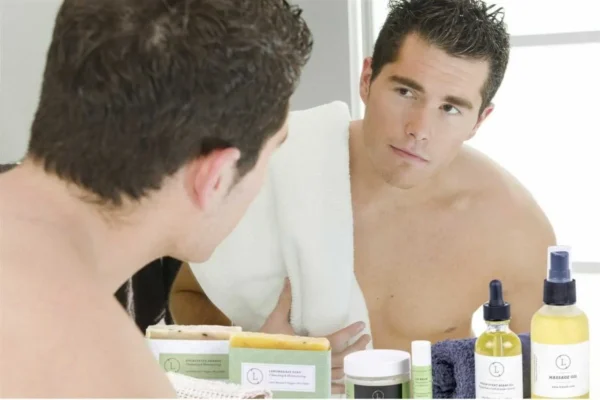Fresh earthy Natural skincare set, Eucalyptus bath and body, Men Grooming kit/Body oil - Image 4