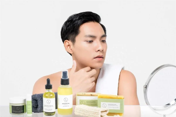 Fresh earthy Natural skincare set, Eucalyptus bath and body, Men Grooming kit/Body oil - Image 10