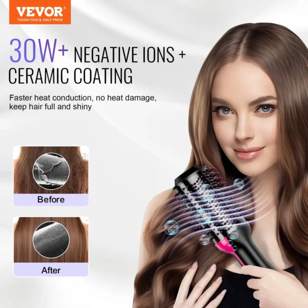 VEVOR Hair Blow Dryer Brush Ionic Hair Dryer and Styler with 2.95" Oval Barrel - Image 11