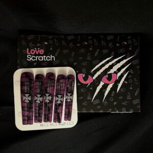 Love Scratch 10 PCs Purple Extra Long Glossy Handmade Press-on Nails