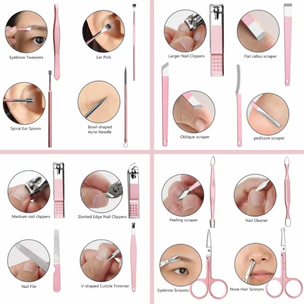 18 In 1 Lovely Lady DIY Manicure Pedicure Tool Set - Image 4