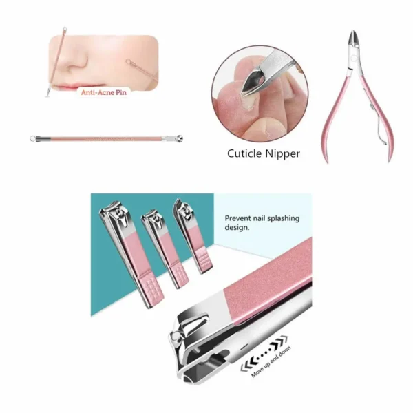 18 In 1 Lovely Lady DIY Manicure Pedicure Tool Set - Image 5